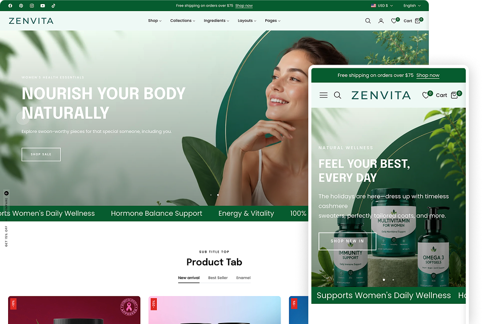 Best Shopify Supplement Theme for Wellness Brands | Shopify 2.0