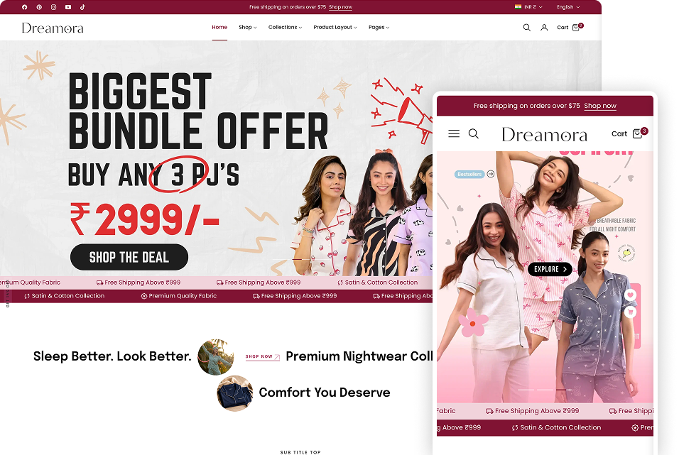 Best Shopify Nightwear Theme for Sleepwear Brands | Shopify 2.0