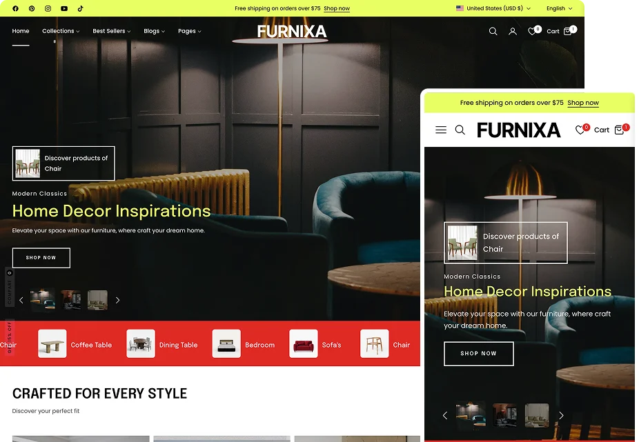Best Shopify Furniture Theme for Home & Decor Stores | Shopify 2.0