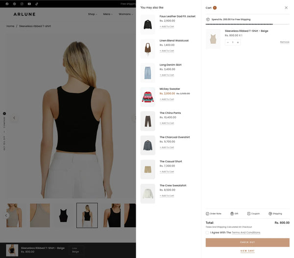 Cart UpSell