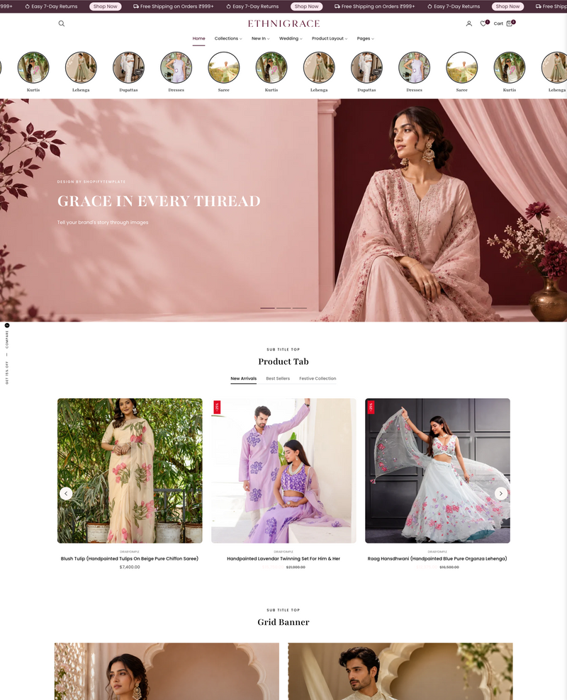Best Shopify Ethnic Fashion Theme for Clothing Stores | Shopify 2.0