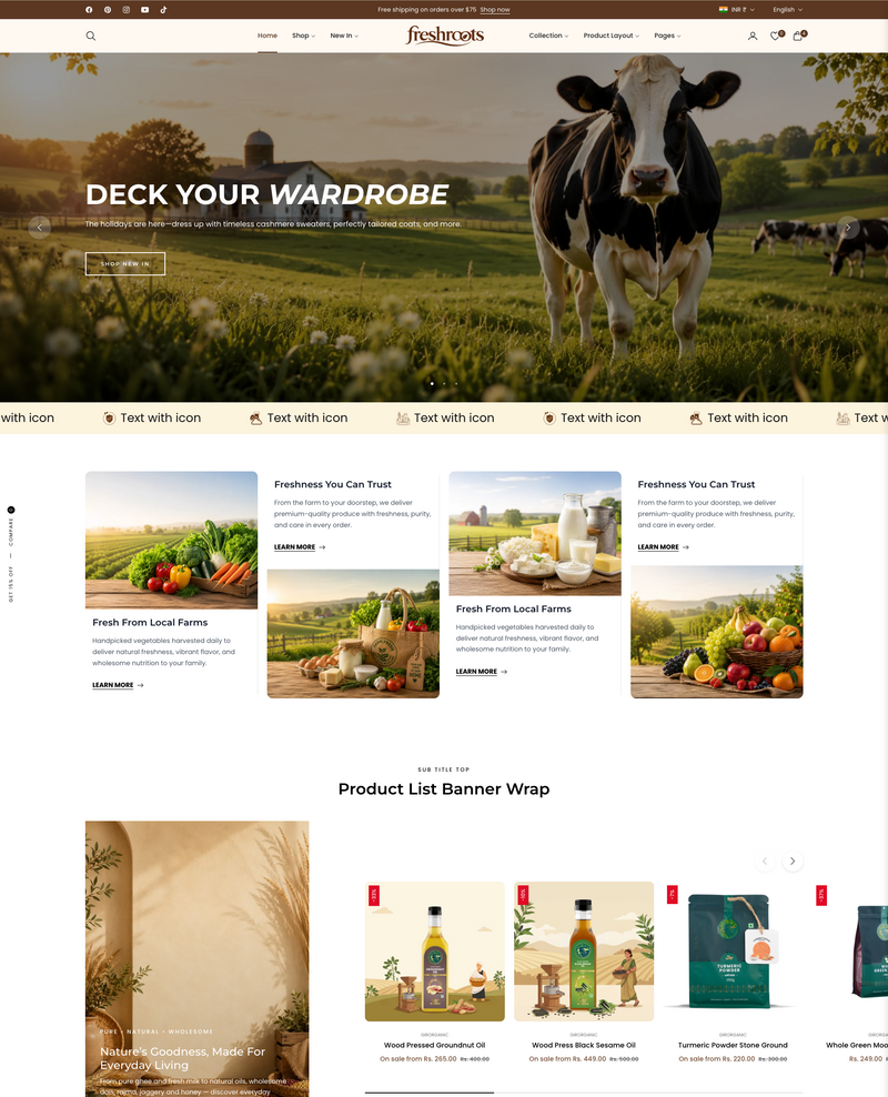 Best Shopify Theme for Farm Fresh Products | Shopify 2.0