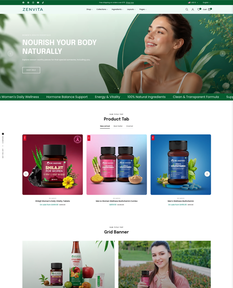 Best Shopify Supplement Theme for Wellness Brands | Shopify 2.0